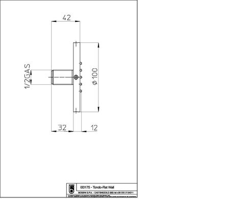 Боковая форсунка BOSSINI Tondo Flat - Wall I00175