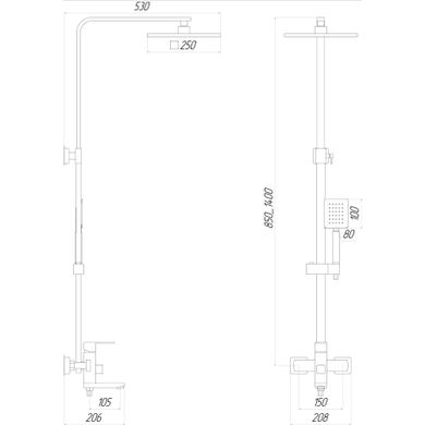 Душевая система Globus Lux VAN-SBQ-SH-02