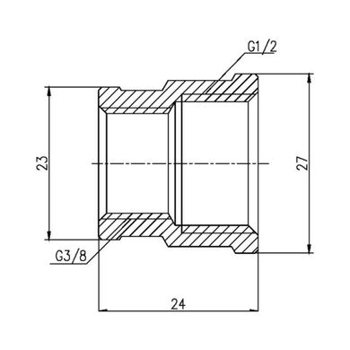 Муфта редукционная SD Forte 1/2"х3/8" ВВ SF357159