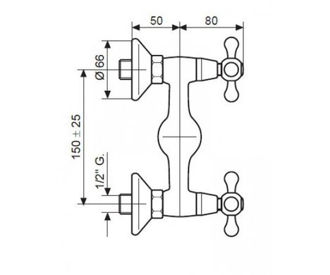 Смеситель для душа EMMEVI DECO CERAMICA BR121002