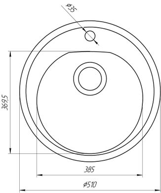 Гранитная мойка Globus Lux MARTIN слоновая кость 510