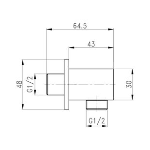 Подключение для душевого шланга Qtap CRM B130 29618Qtap (Чехия)