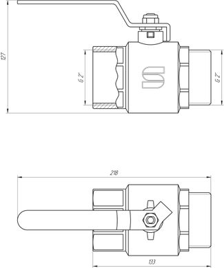 Кран шаровый прямой SELBA 2" НВ КР SL1505