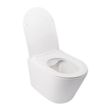Набор Qtap инсталляция 3 в 1 Nest QT0133M425 с панелью смыва круглой QT0111M11112CRM + унитаз с сиденьем Swan QT16335178W SD00042996