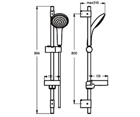 Набор для душа IDEAL STANDARD IDEALRAIN B9424AA