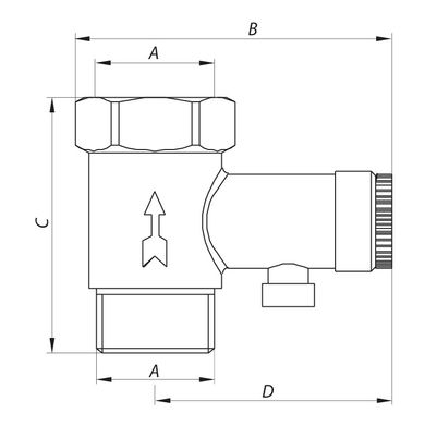 Предохранительный клапан для бойлера 1/2” KOER KR.1039 (KR2674)