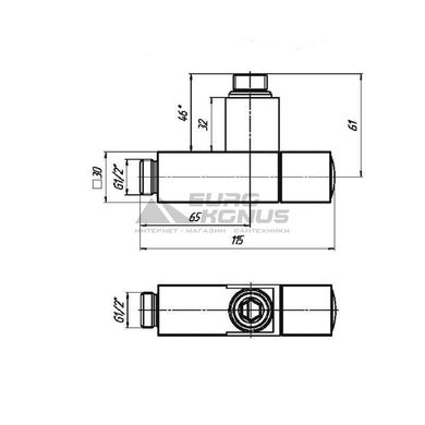 Набір Кран вентильний кутовий з американкою SOLOMON LUX 1/2" CUBE CHROM 8888 (2шт.)