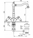Смеситель для раковины EMMEVI DECO CERAMICA OR121613