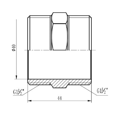 Ниппель SD Forte 1" 1/2 SF35840