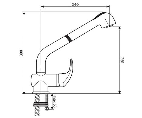 Смеситель для мойки EMMEVI Granit Luxor AG7066