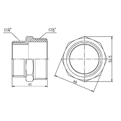 Ниппель редукционный SD Forte 1" 1/2х1" 1/4 SF3594032