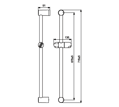 Душевая штанга VIDIMA B2661AA