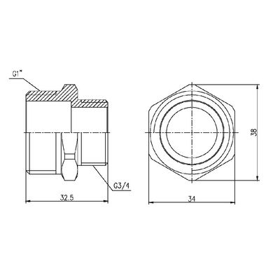 Ниппель редукционный SD Forte 1"х3/4" SF3592520