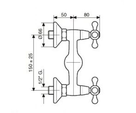 Смеситель для душа EMMEVI DECO CLASSIC OR12002