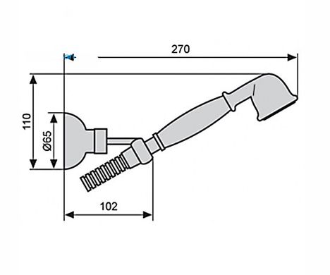 Душевой набор EMMEVI DECO-TIFFANY белый BIO110