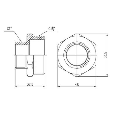 Ниппель редукционный SD Forte 1" 1/2х1" SF3594025