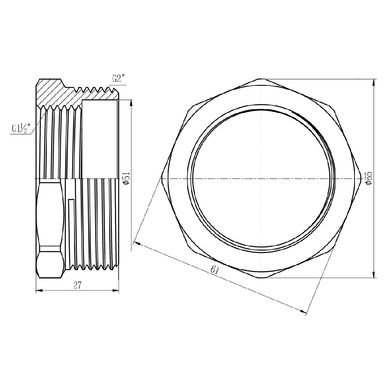 Футорка SD Forte 2"х1" 1/2 НВ SF3745040