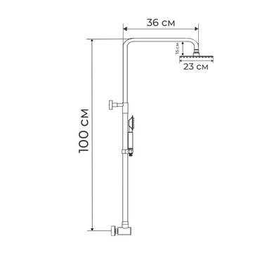 Душевая колонна без смесителя DK-002 Zerix ZX3094