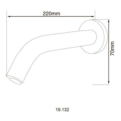 Монокран сенсорный для умывальника HOTEC 19.132 DC/AC