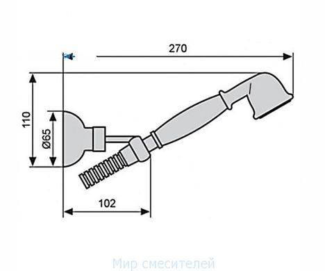 Душевой набор EMMEVI DECO-TIFFANY черный NEO110