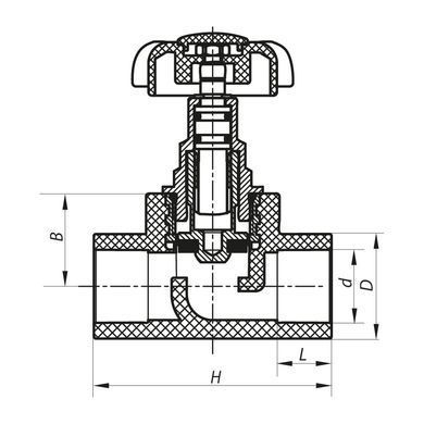 Кран вентильный 20 KOER PPR K0183.PRO (KP0237)