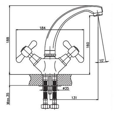Змішувач для раковин Haiba Dominox 272 HB0080